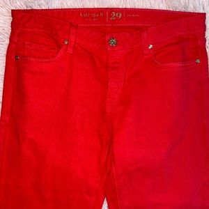 Kate Spade stretch jeans - so cute!  Stylish Red